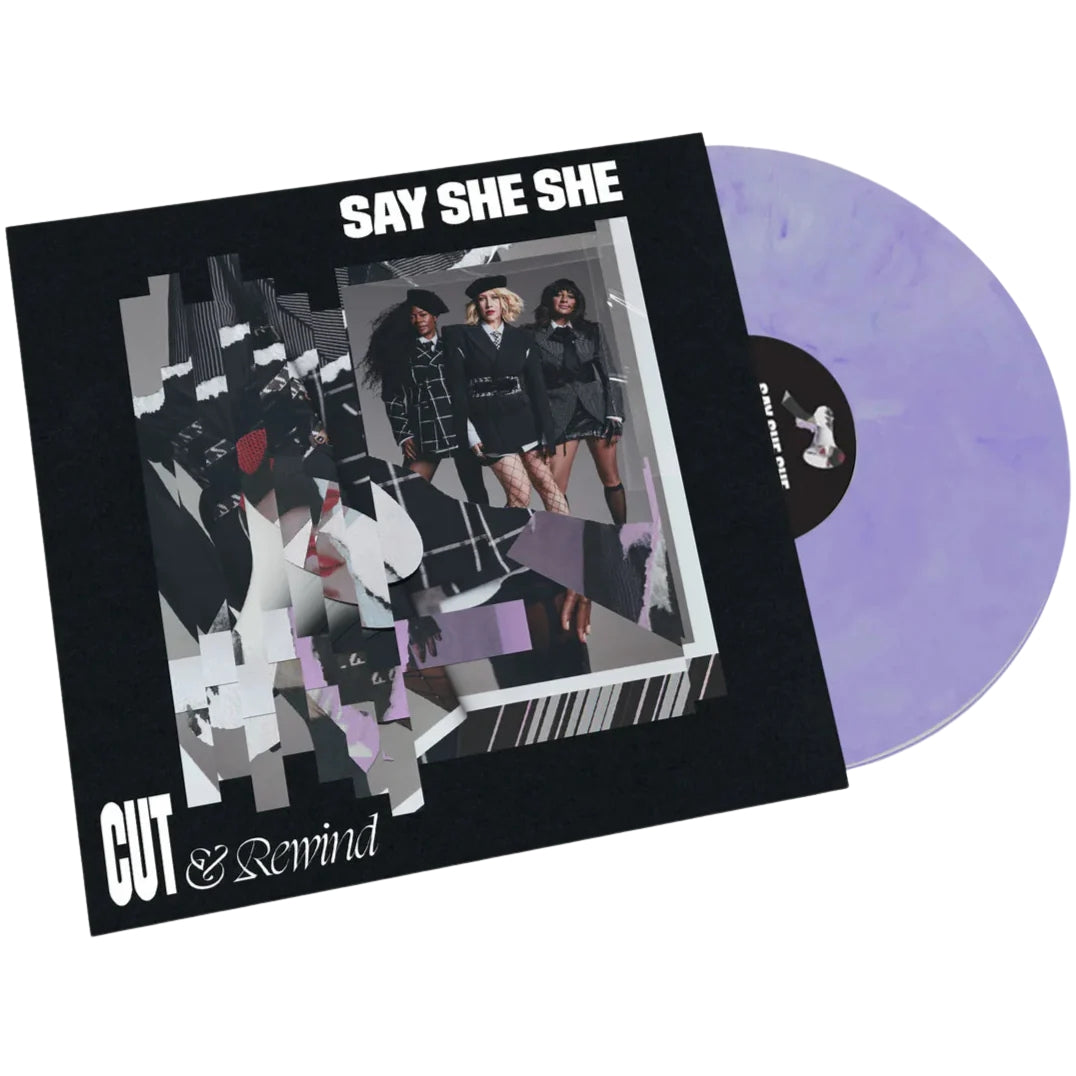 Say She She - Cut & Rewind vinyl LP by drink sum wtr, featuring limited edition lilac-colored indie, rock, and pop music on vinyl.