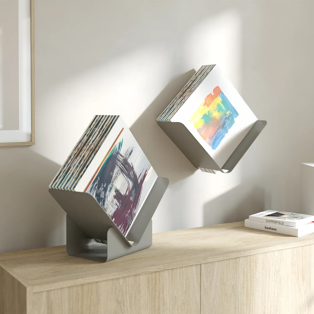 Essentials Formel-V turntable accessory, featuring a sleek design for improved vinyl record playback and maintenance.