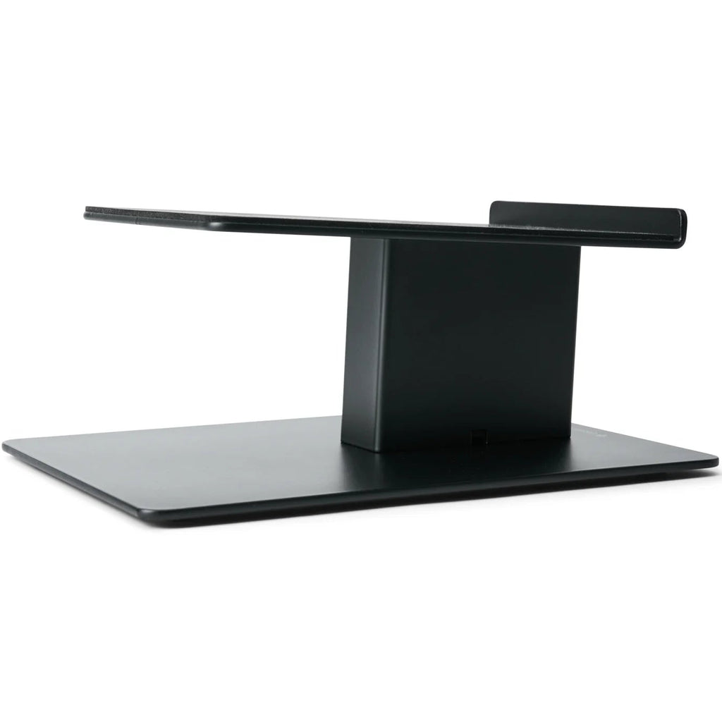 Essentials Kontur 10 speaker stands in black, sturdy metal construction for elevating and supporting audio speakers.