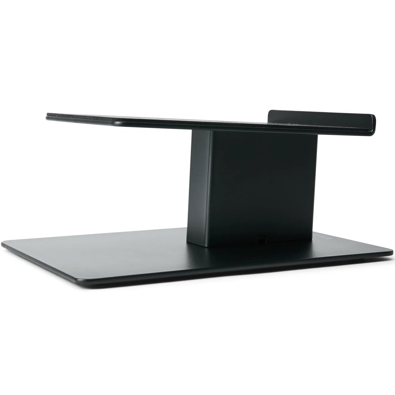 Essentials Kontur 10 speaker stands in black, sturdy metal construction for elevating and supporting audio speakers.