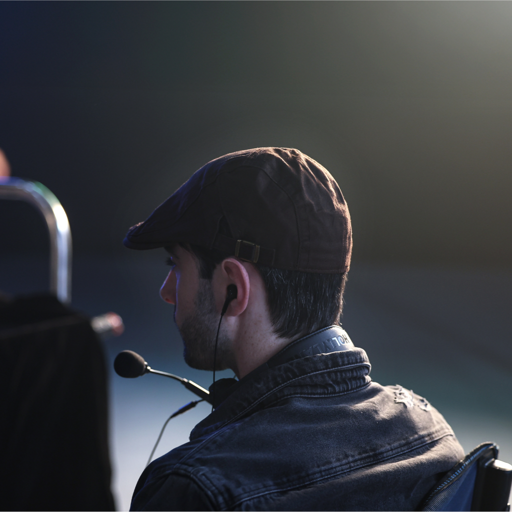 Hollyland Solidcom SE Pro 9-headset video communication system with headsets and microphone components.