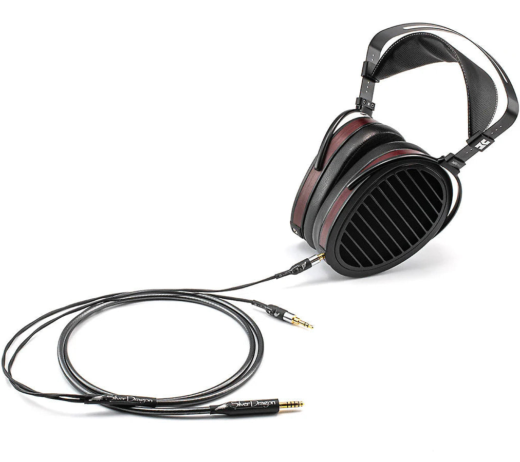 HiFiMAN Arya Organic wired headphones with open-back design, large ear cups, and premium headphone ear cushions.