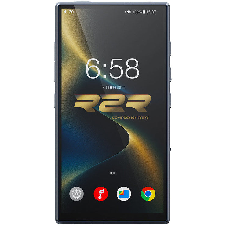 FiiO M33 R2R portable music player with touchscreen display and sleek black design.