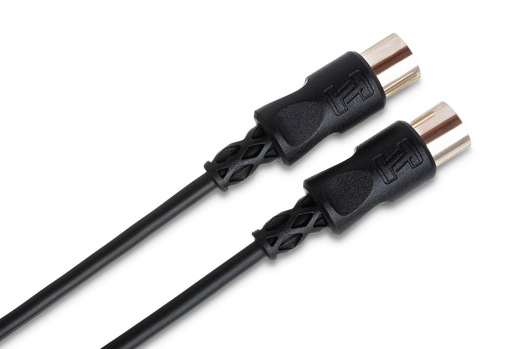 Hosa MID-300 5-Pin DIN - 5-Pin DIN MIDI cable, angled connector view