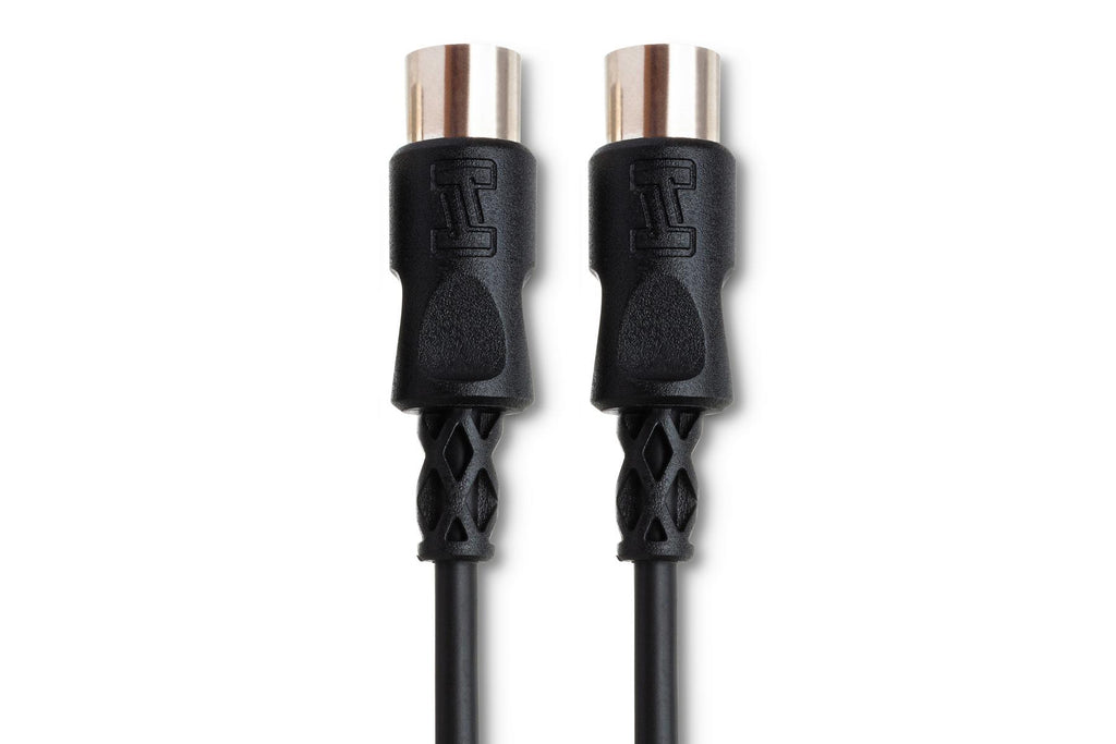 Hosa MID-300 5-Pin DIN - 5-Pin DIN MIDI cable, 5-pin DIN connectors close-up