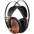 Meze Audio 99 Classics 2nd Gen wired headphones featuring wooden ear cups and a sleek black headband.