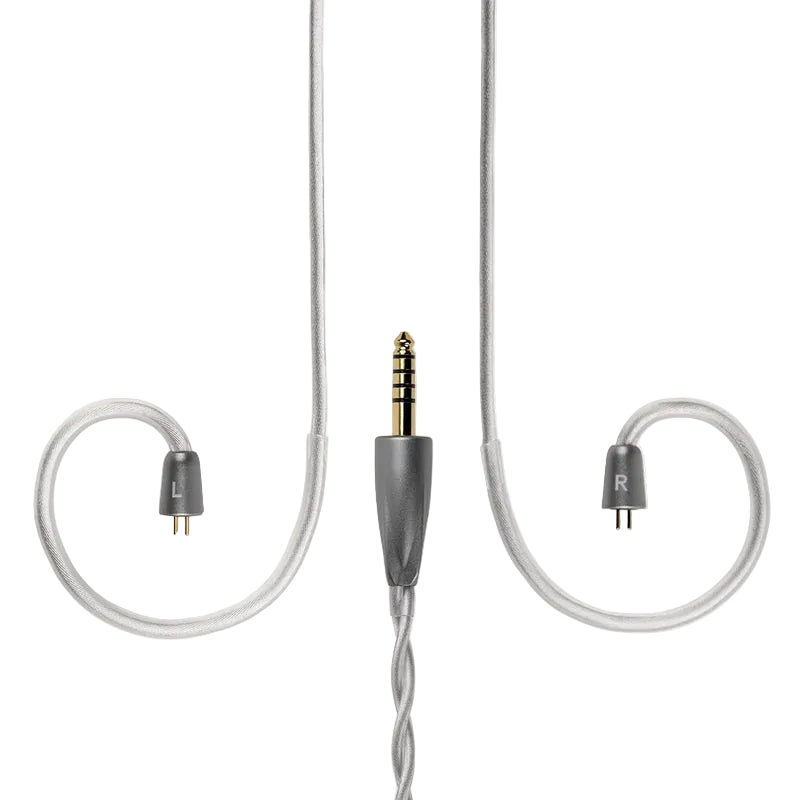 Meze Audio Astru wired in-ear headphones with black cables and sleek design, featuring compact earbuds and inline remote.