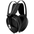Meze Audio Empyrean II wired headphones with black ear cups and headband, showing detailed ear cushions and sleek design.