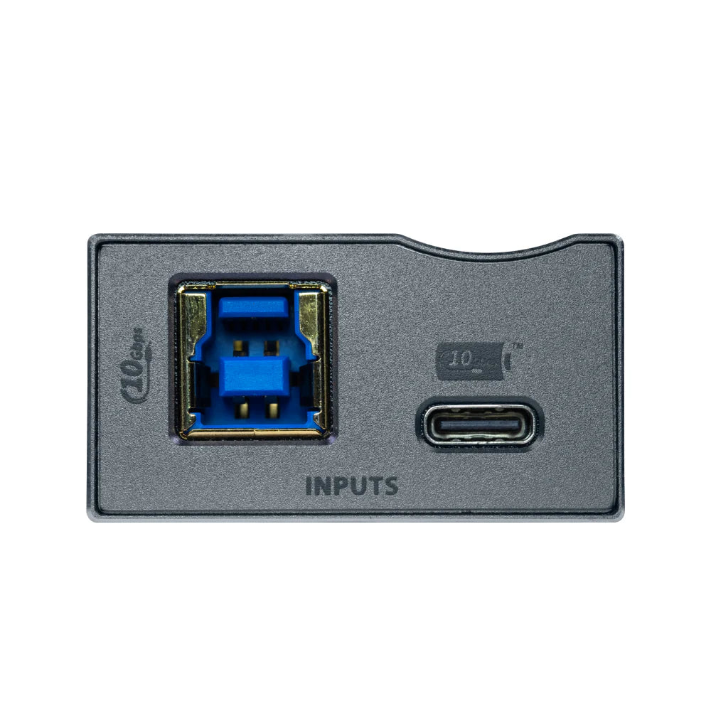 SilentPower USB iPurifier Pro noise filter and conditioner device with sleek design and LED indicators for clean power supply.