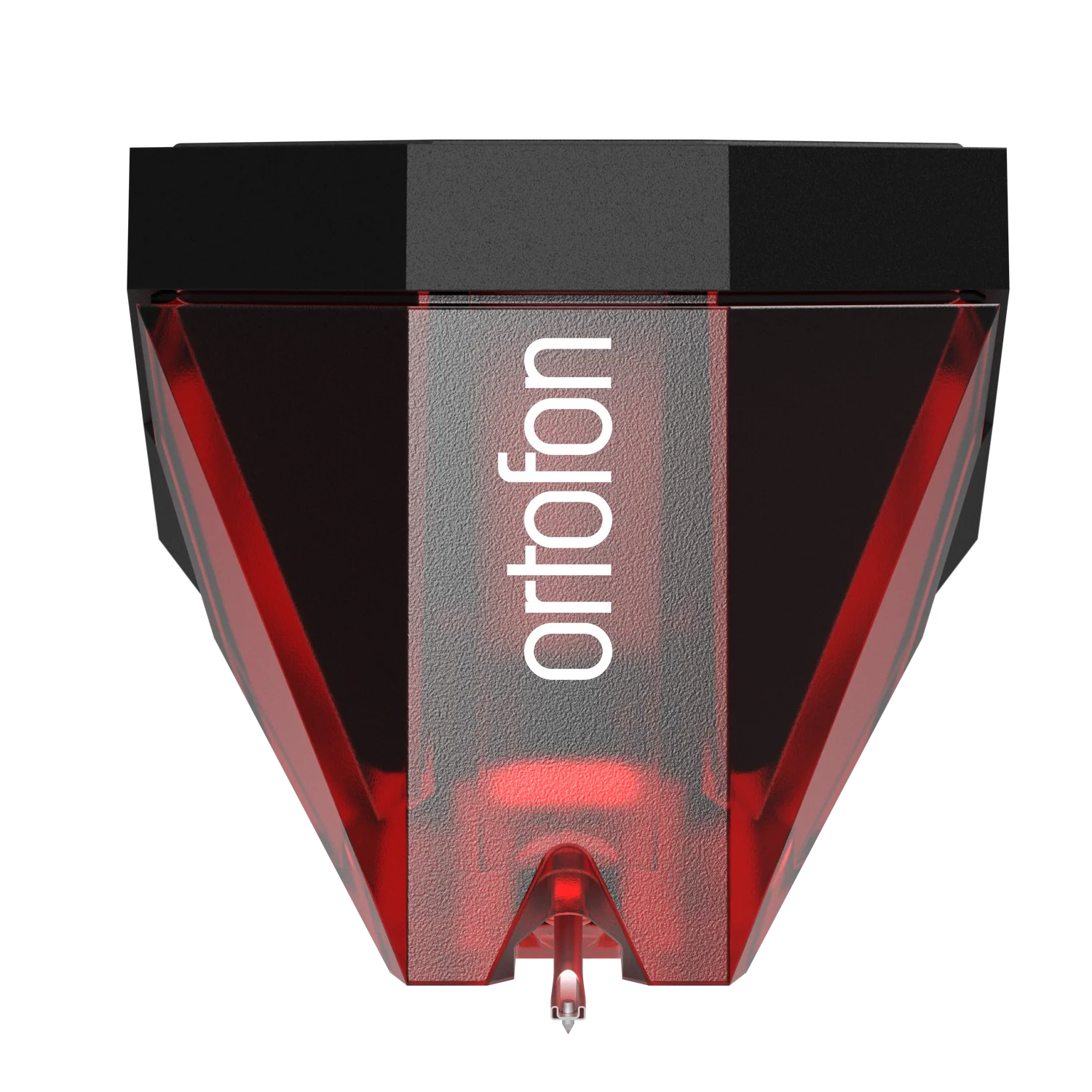 Ortofon 2M Red moving magnet turntable cartridge, close-up detail