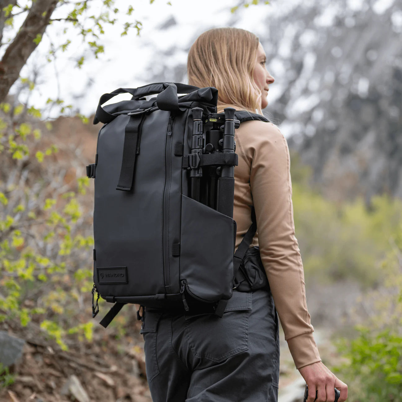 Black Wandrd PRVKE bag designed for video equipment storage, showcasing its sleek, durable construction and multiple compartments.