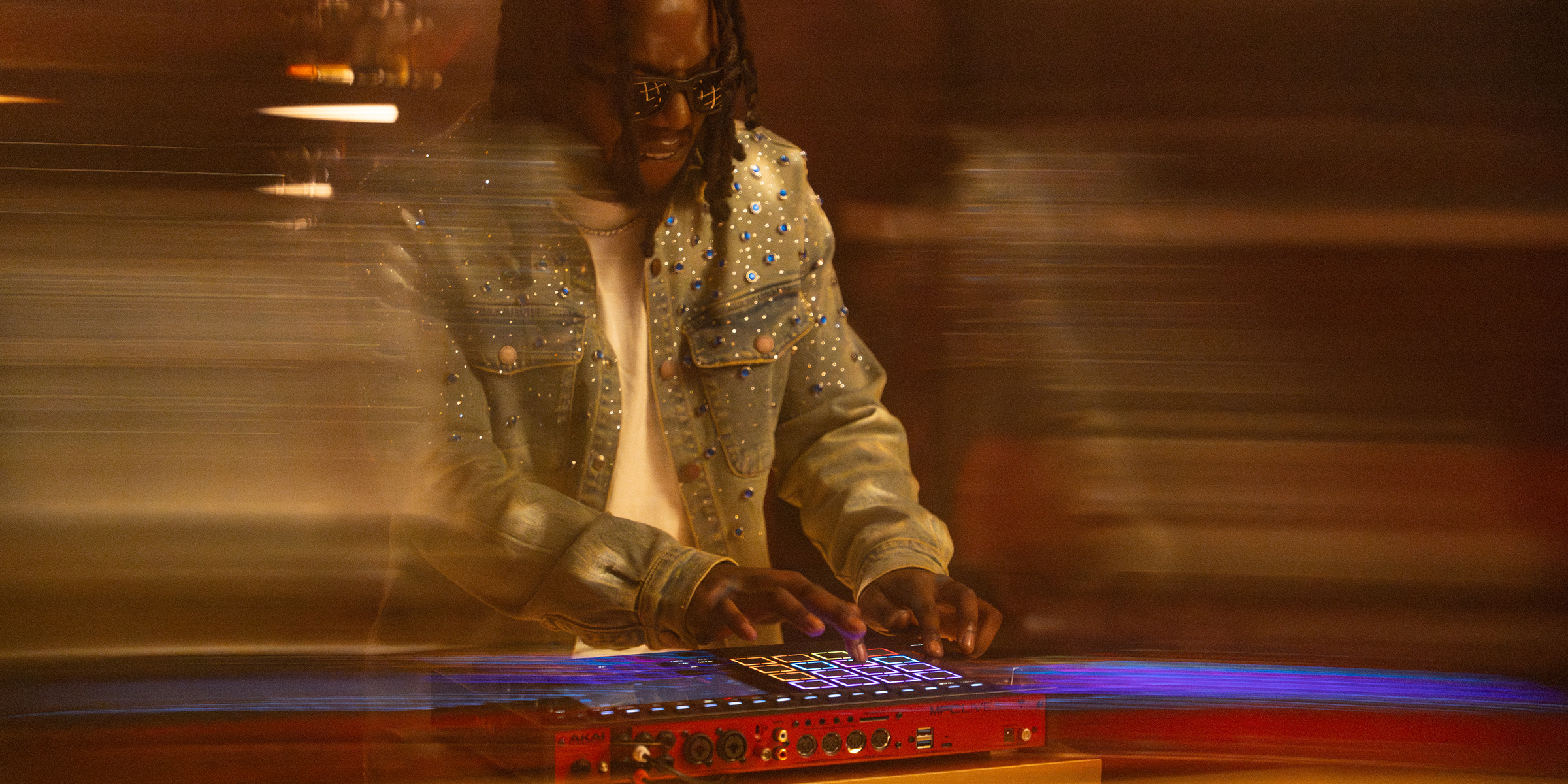 Akai Professional MPC Live III drum machine and sampler with touchscreen interface and built-in controls.