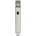 Rode NT3 condenser microphone front view showing black metal body and cardioid capsule for studio recording.