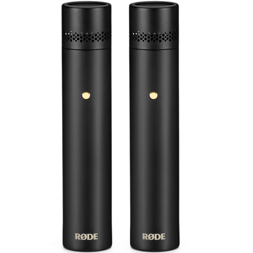 Rode TF-5 condenser microphone front view showing its sleek black body and professional audio capture design.
