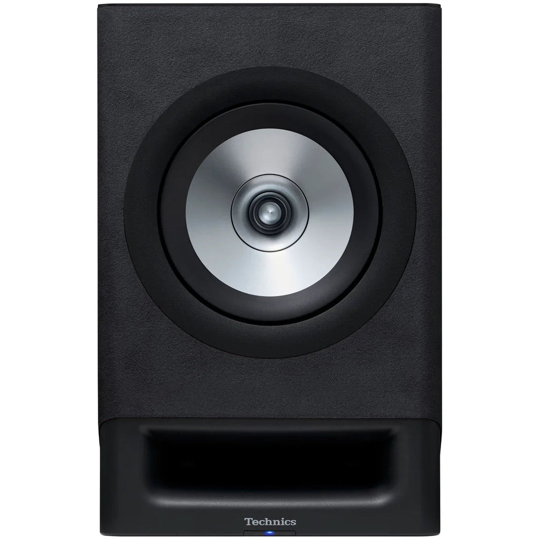 Black Technics SC-CX700 active bookshelf speakers with sleek front design and control knobs visible in the image.