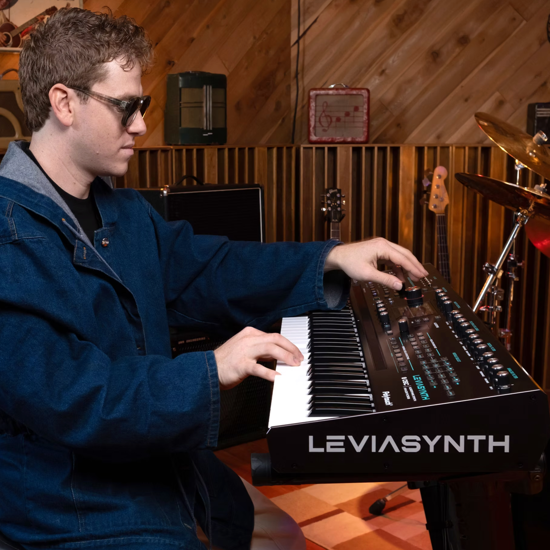 Screenshot of ASM Leviasynth keyboard synthesizer showing its control panel and electronic interface.