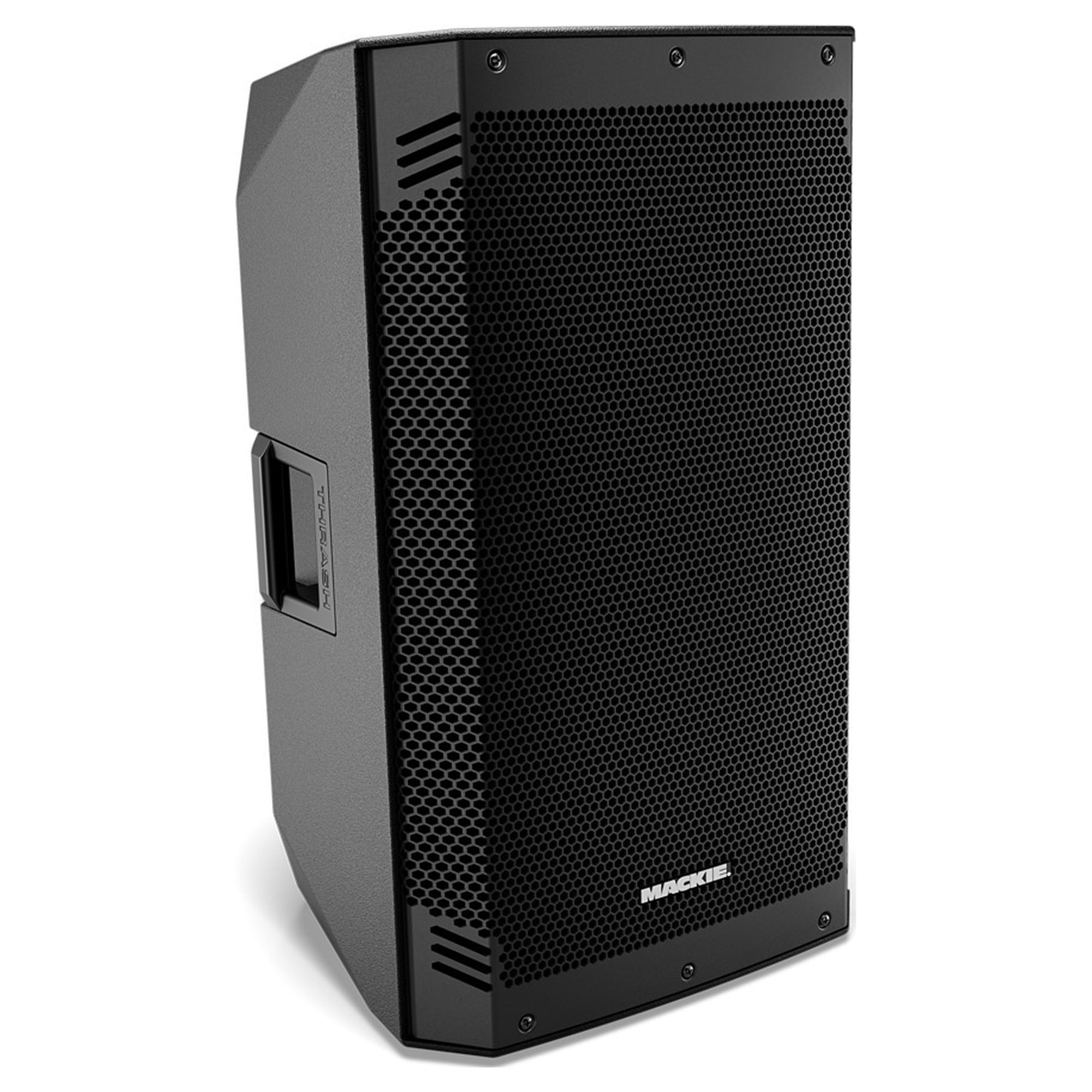 Mackie Thrash15v2 15-inch powered PA loudspeaker, three-quarter front view