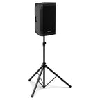 Mackie Thrash15v2 pole-mounted on a Mackie T100 tripod speaker stand