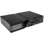 iFi Audio NEO iDSD 3 headphone amplifier and DAC showing its sleek black design with various input ports and control buttons