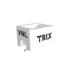 Ortofon VNL TRIX turntable stylus with a sleek design, shown tilted to the left, for high-quality vinyl record playback.