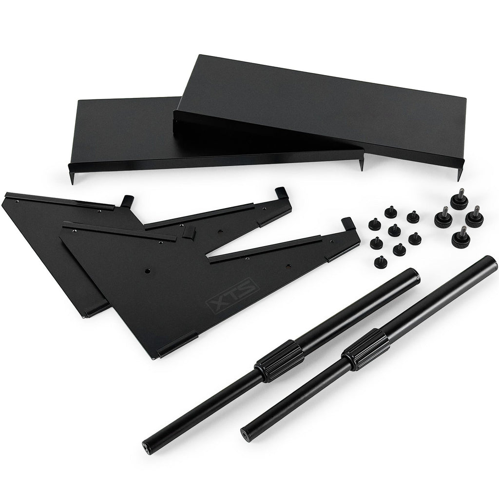 Analog Cases XTS Duo-Flex Mini keyboard stand bundle showing two adjustable stands with sleek black design and compact size.