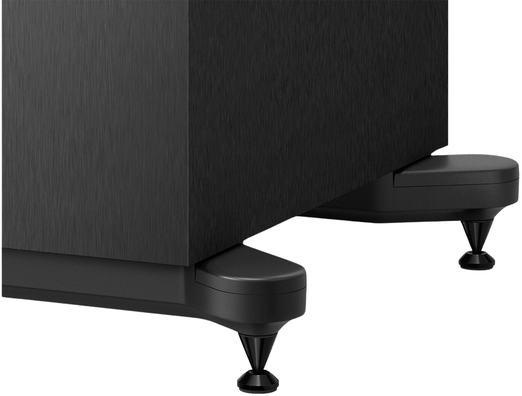 KEF Q11 Meta passive floorstanding speakers with sleek black cabinets and multiple drivers for high-quality home audio.