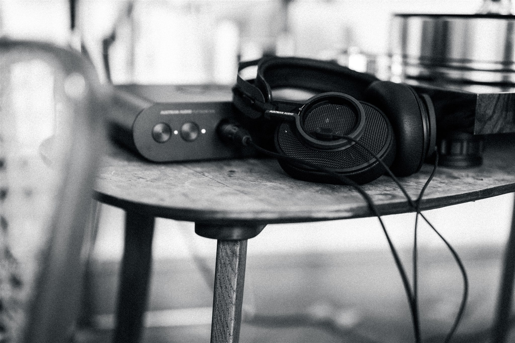 Black Austrian Audio The Composer wired headphones with over-ear design and premium audio quality.