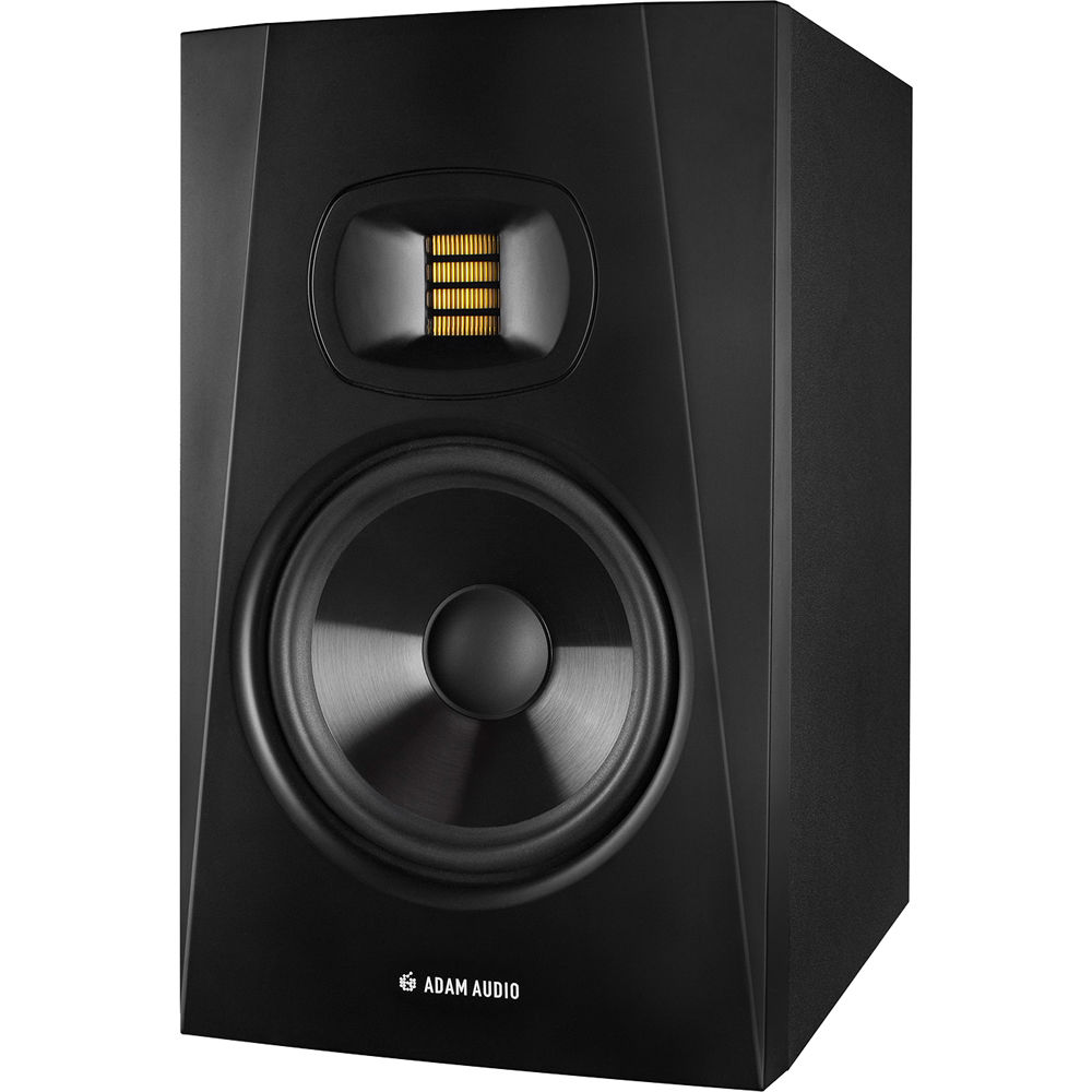 Adam Audio T7V active studio monitor, in black, front view