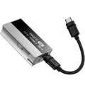 Astell&Kern AK HC5 headphone amplifier and DAC with sleek design, featuring controls and ports on a modern black device.