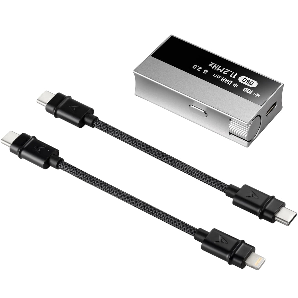 Astell&Kern AK HC5 headphone amplifier and DAC with sleek black design and compact form factor.