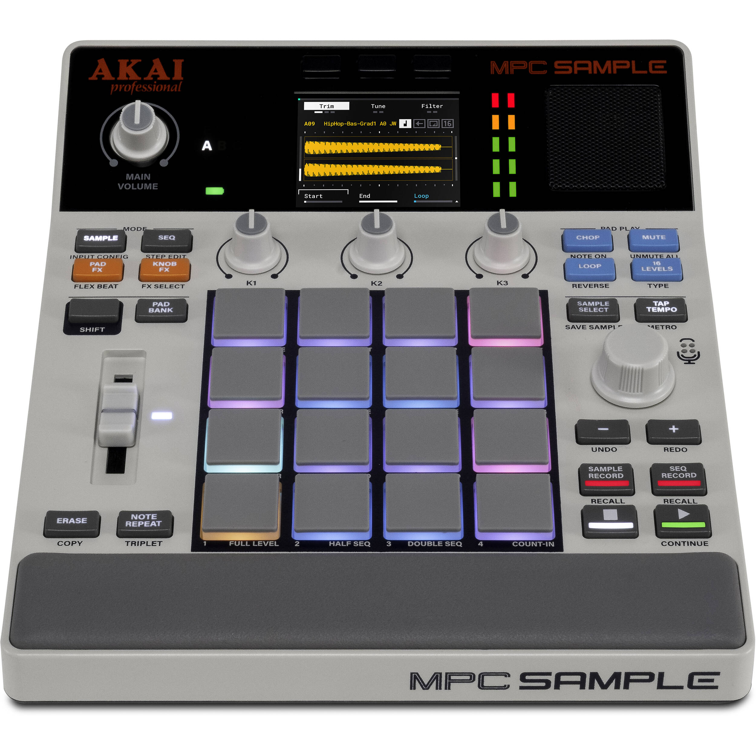 Akai Professional MPC Sample sampler, detail view.