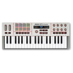 Akai Professional MPK Mini Plus II, top view of pads, display and encoders