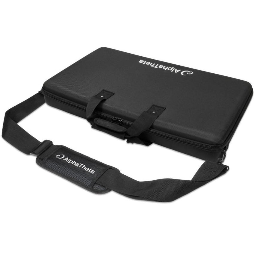 Closed front view of AlphaTheta DJC-GRV6 DJ hard case bag designed for DDJ-GRV6 controller, durable protective travel case.