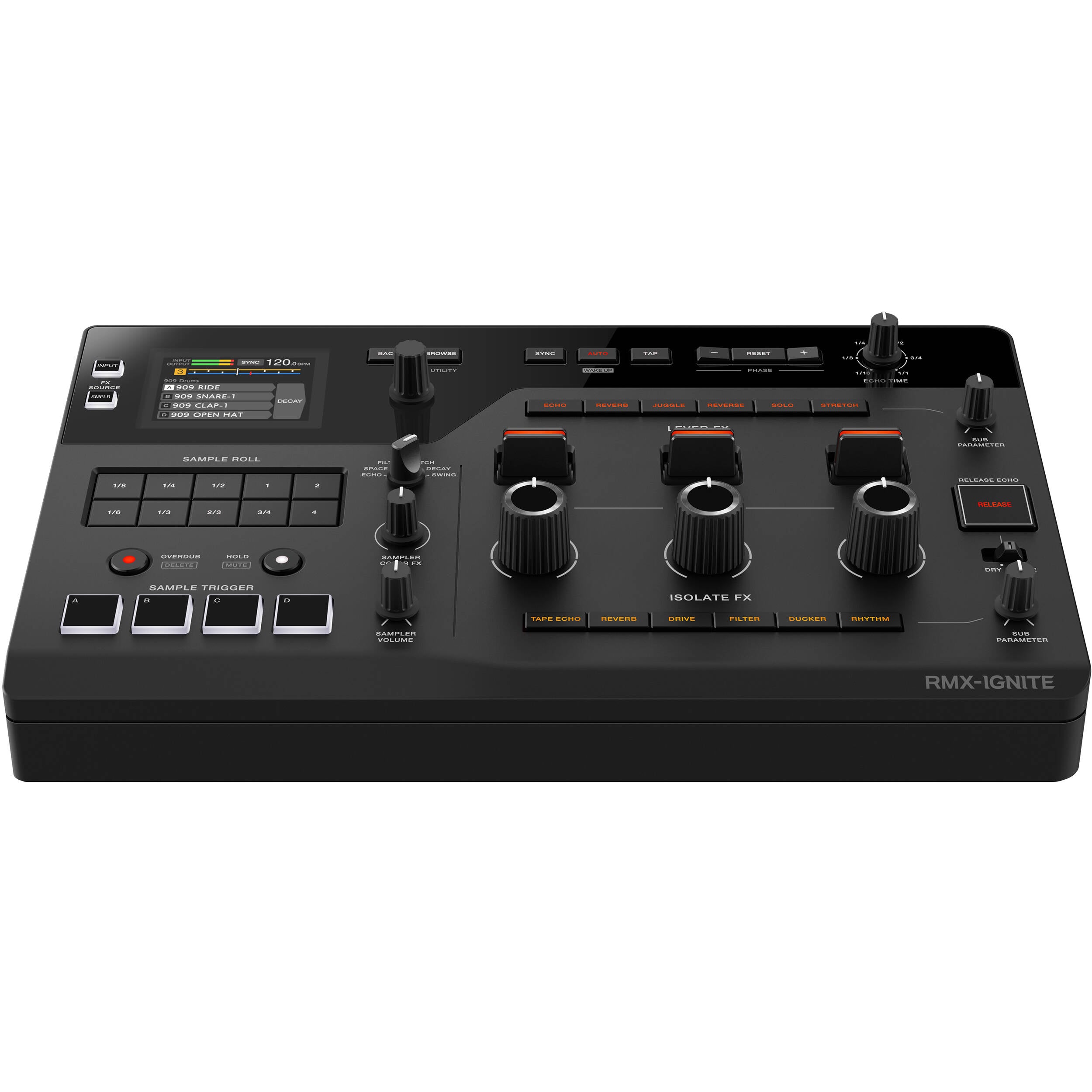 AlphaTheta RMX-IGNITE dj effects, close up