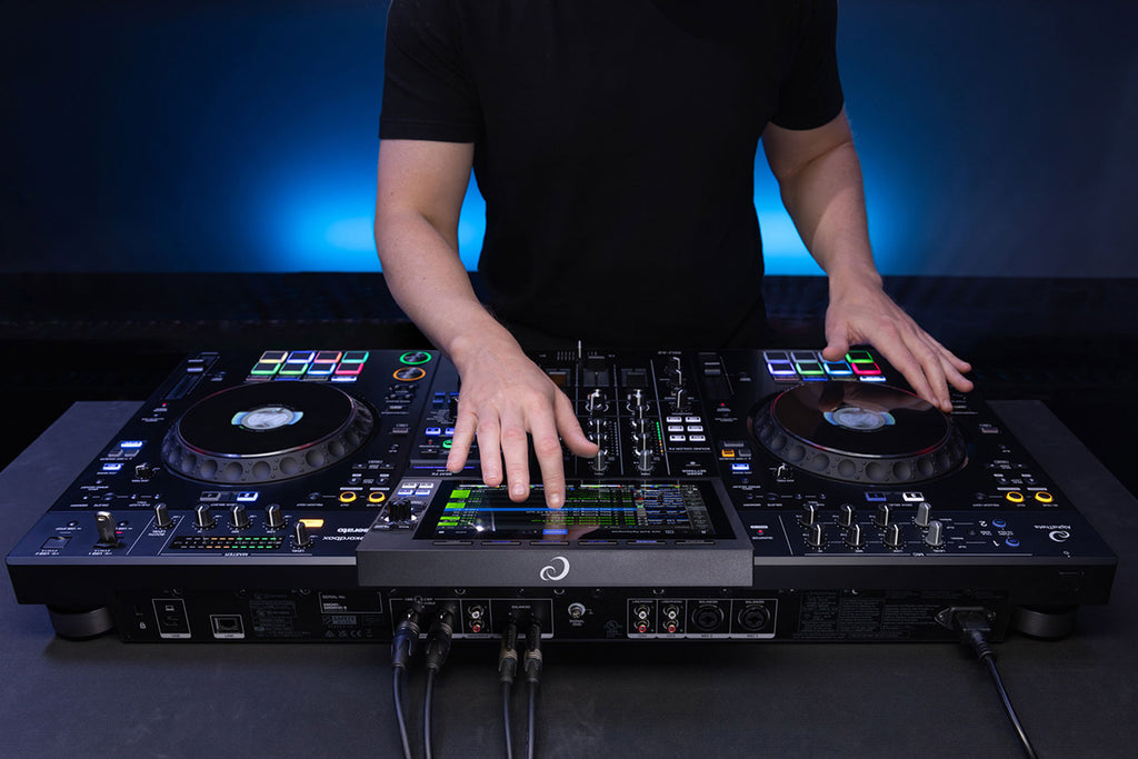 AlphaTheta XDJ-AZ all-in-one DJ system, in use