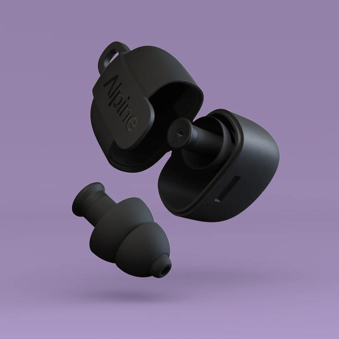 Alpine PartyPlug Earplugs, in black, with case