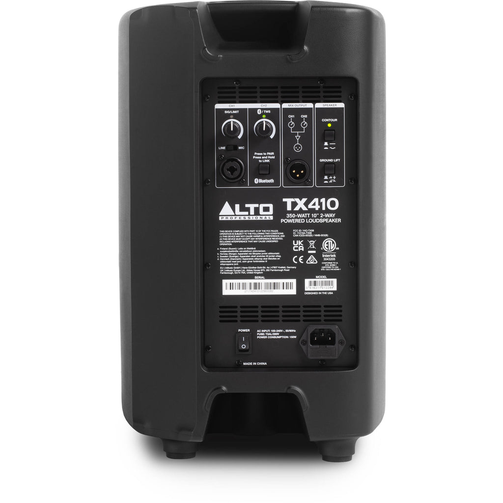 Alto Professional TX410 active loudspeaker, detail view.