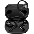 Beyerdynamic Amiron 200 wireless in-ear headphones in black with open-ear design, shown from a perspective view.