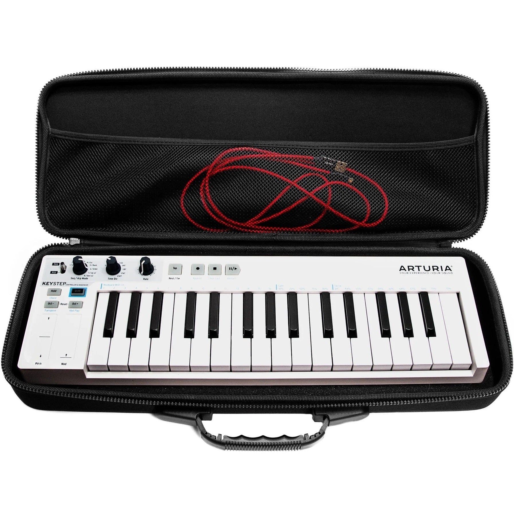Analog Cases PULSE keyboard case for Arturia KeyStep and Native Instruments M32, protective bag designed for compact MIDI controllers.