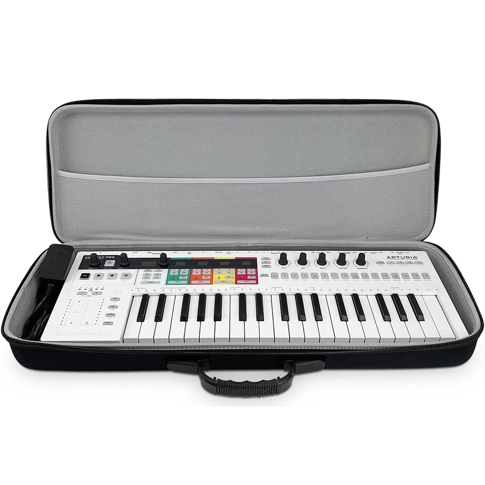 Analog Cases Pulse Case for Arturia KeyStep Pro keyboard, durable protective bag with padded interior and carrying handle.