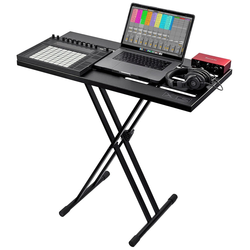Analog Cases X-PRO Performance Surface keyboard stand showing sturdy metal construction and adjustable height for musical setups.