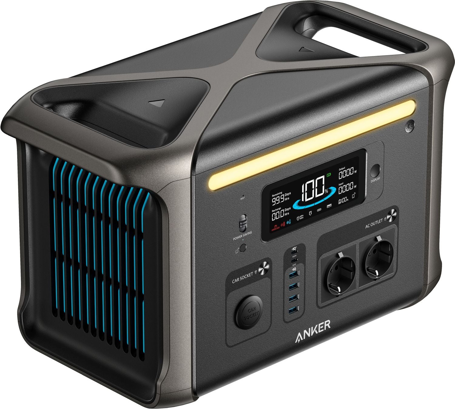 Anker Solix F1500 Portable Power Station (1536Wh, 1800W)