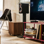 Argon Audio BERLIN SUB 12 in a living room, Walnut