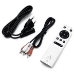 Argon Audio CD1 White with its remote control and supplied cables