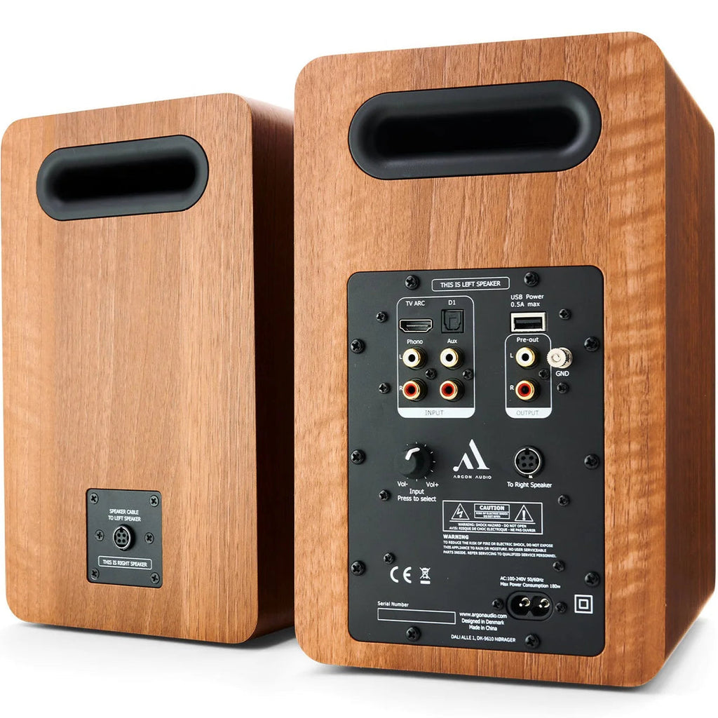 Argon Audio Fenris A5 active bookshelf speakers, close up