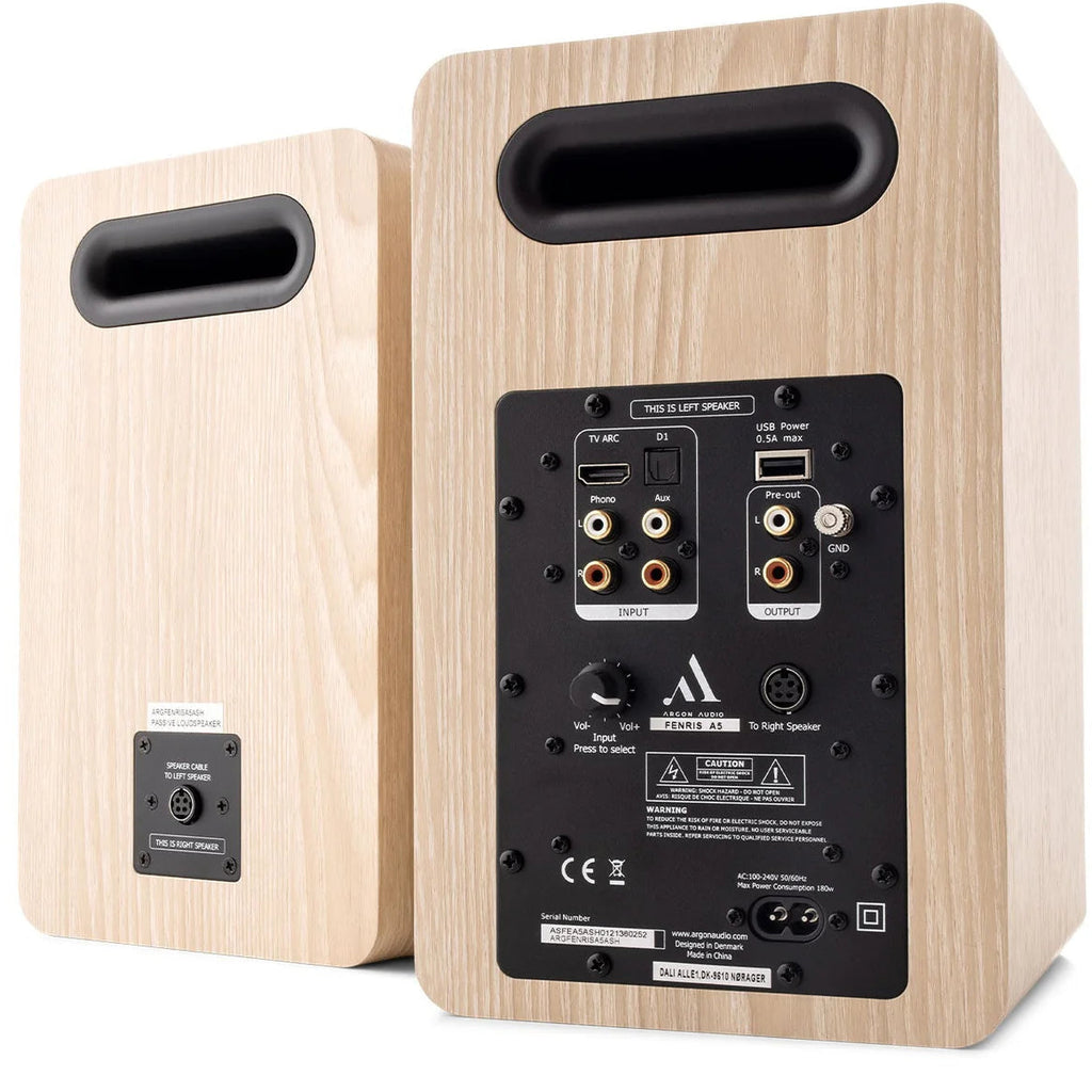 Argon Audio Fenris A5 active bookshelf speakers, front