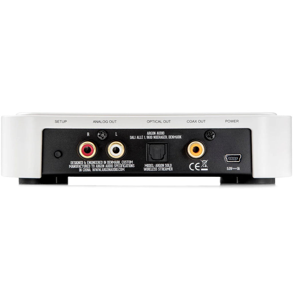 Argon Audio Solo music streamer, front view, white