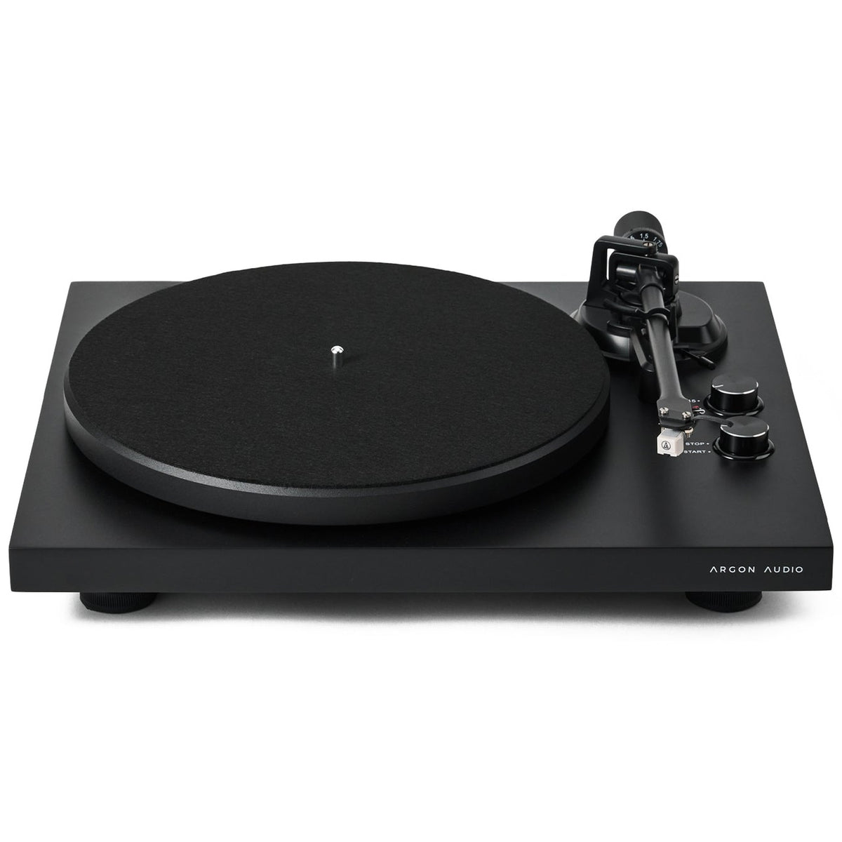 Argon Audio TT MK2 turntable in Black, angled view