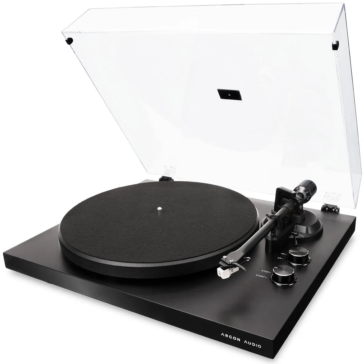 Argon Audio TT MK2 turntable, in black, lifestyle setting