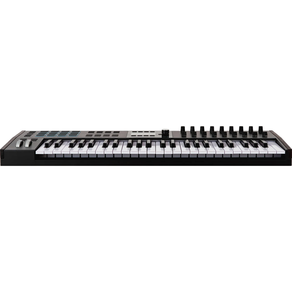 Arturia KeyLab 49 MK3 MIDI keyboard in black finish, front view